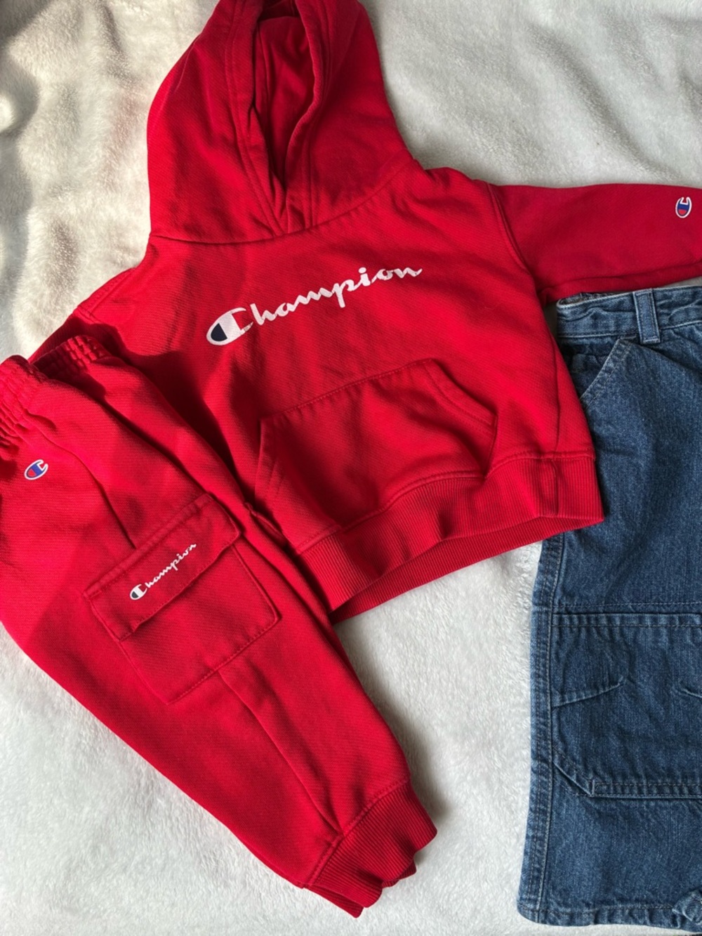 Champion Bright Red Infant Fleece Hoodie